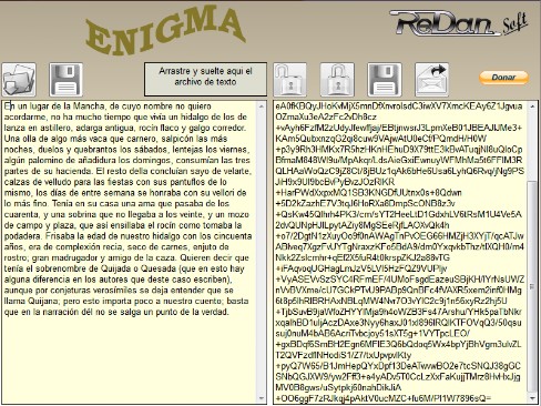 Enigma, encriptador de textos.